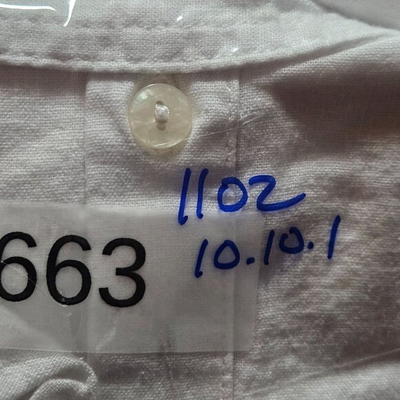 Orvis Womens Oversized White Linen Blend Button-Up Shirt - Picture 12 of 13